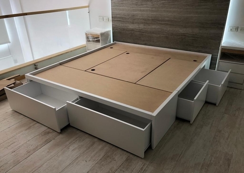 Cama Mágica BOM con 6 maxi cajones + bauleras