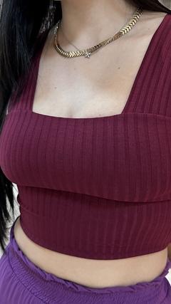 CROPPED FAIXA - VINHO - comprar online