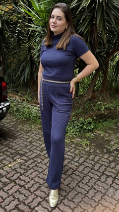Imagem do CALÇA MALHA TRICOT - AZUL MARINHO
