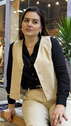 COLETE LINHO COM ELASTANO - CRU - LAVIM