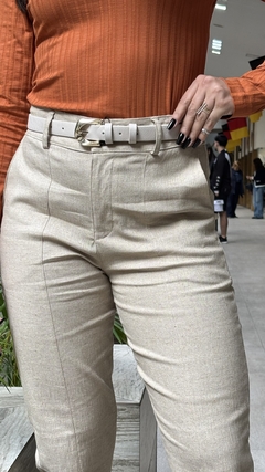 CALÇA ALFAIATARIA LINHO COM ELASTANO - CRU na internet