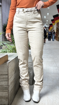 CALÇA ALFAIATARIA LINHO COM ELASTANO - CRU - loja online