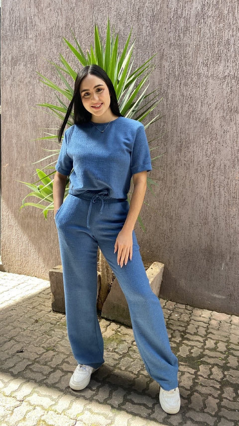 BLUSA TWEED - AZUL ÍNDIGO