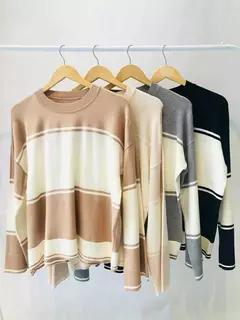 Sweter grandes rayas - comprar online