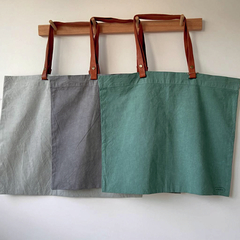 BOLSA CON MANIJAS DE CUERO (SE SACAN PARA LAVAR)