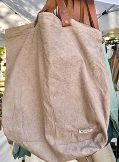BOLSA XL CON MANIJAS DE CUERO (SE SACAN PARA LAVAR)