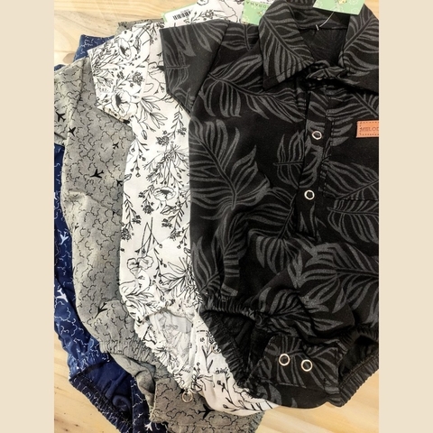 BODY CAMISA NEGRO HOJAS