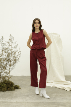 [SASTRERO MELANGE] Pantalón con pinzas - comprar online