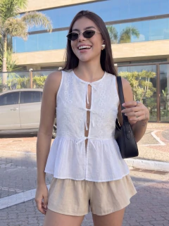 [BRODERIE] Chaleco Largo Con Lazo - Juli
