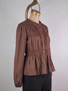 [JAQUARD ELISA] Genovia - Camisa ML Cuello Fruncido