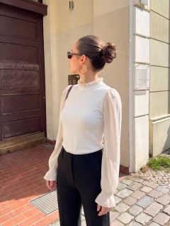 [ALGODON CON GASA GYPSY] OFERTA -Blusa Con 1 Boton Atras