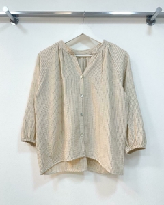 [LINO RAYAS FINAS] Camisa cuello mao en internet