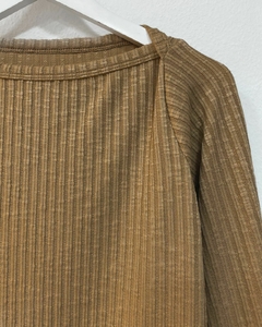 [TEJIDO] Remera cuello bote manga larga - tienda online