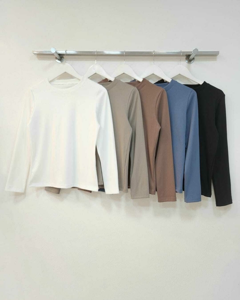 [MORLEY ALGODON] Remera manga larga lisa