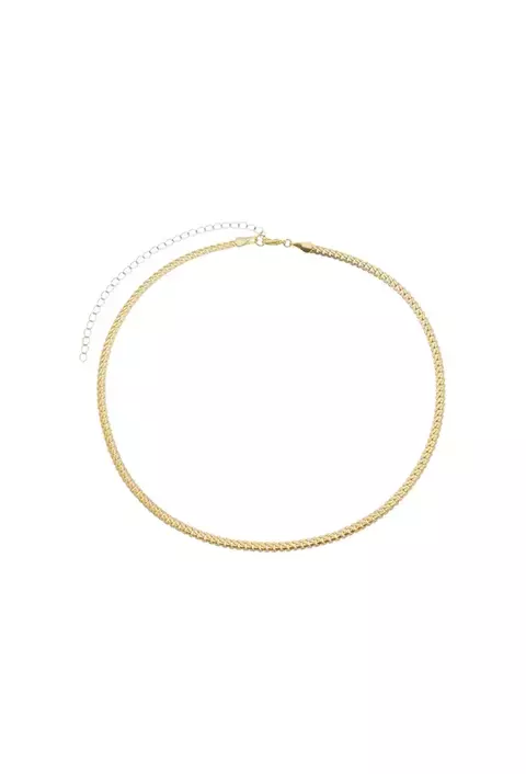 Colar Choker Fita Banho Ouro 18k - comprar online