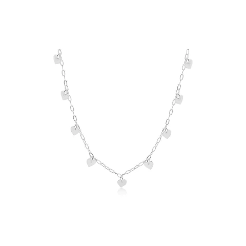 Colar Choker Corações Prata 925 - comprar online