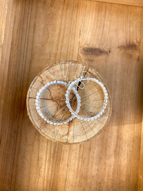 Brinco Argola Pedra da Lua