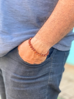 Pulseira Âmbar Cognac Fosco - comprar online