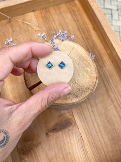 Brinco Labradorita Quadrado na internet