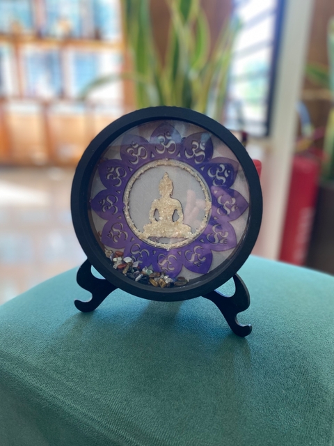 Mandala Buda Citrino e Cristais