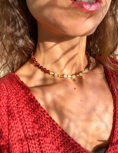 Choker Âmbar + Amazonita  - comprar online
