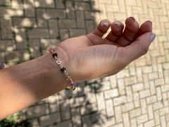 Pulseira Turmalinas na Prata 925 - Flor do Mar