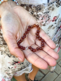 Pulseira Âmbar Cognac Fosco na internet