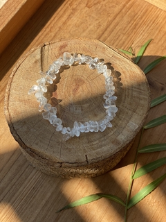Pulseira Cascalho Quartzo Transparente