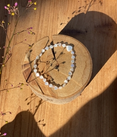 Pulseira Coração de Madrepérola com Turmalina rosa na internet