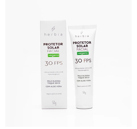 Protetor Solar Físico pele oleosa FPS 30