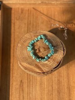 Pulseira Cascalho Howlita verde - comprar online