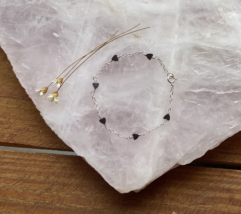 Pulseira Coração de Hematita