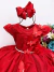 VESTIDO INFANTIL APLIQUE DE BORBOLETAS FLOR VERMELHO BRILHO - comprar online