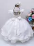 Vestido Infantil Off White Cinto de Pérolas Casamento Luxo na internet
