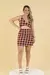 Vestido Dana Xadrez Vinho - comprar online