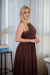 Vestido Linho - Modelagem Midi com zíper atrás e bolsos laterias - Flaagra 
