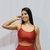 Fitness: Cropped Clássico Terracota