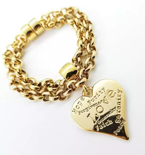 Pulseira Coração Escrito