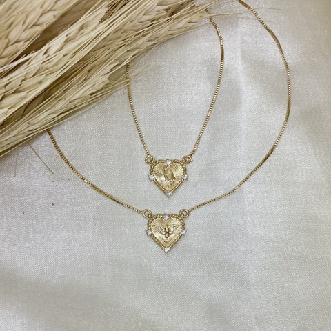 Escapulário Espírito Santo e Mão C/ Terço