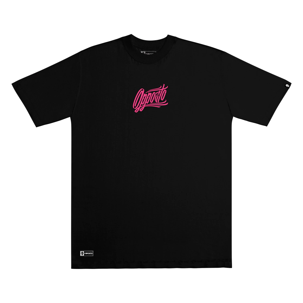 CAMISETA MARKER PINK PRETA