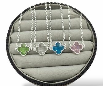 COLAR PRATA TREVO 10MM