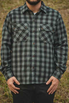 Camisa Flanela Xadrez "Caraça" - Cinza Chumbo