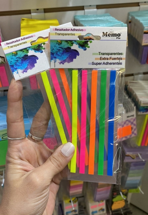 Set de Resaltadores adhesivos transparentes STICK NOTE