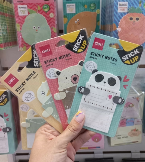 NOTAS ADHESIVAS DELI CARTOON ANIMALITOS