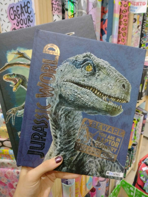 CUADERNO MOOVING T. DURA 19,5 X 24 X 48 HJS. RAYADO JURASSIC WORLD