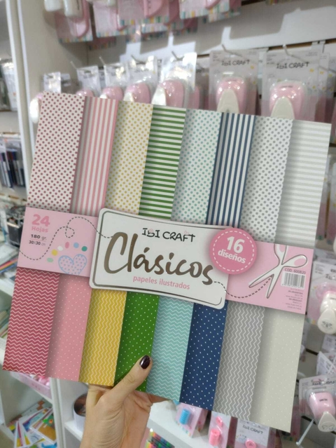 PAPELES PARA SCRAP CON DISEÑO CLÁSICOS IBICRAFT