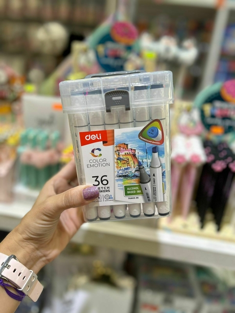 MARCADOR SKETCH DOBLE PUNTA BISELADA/FINA