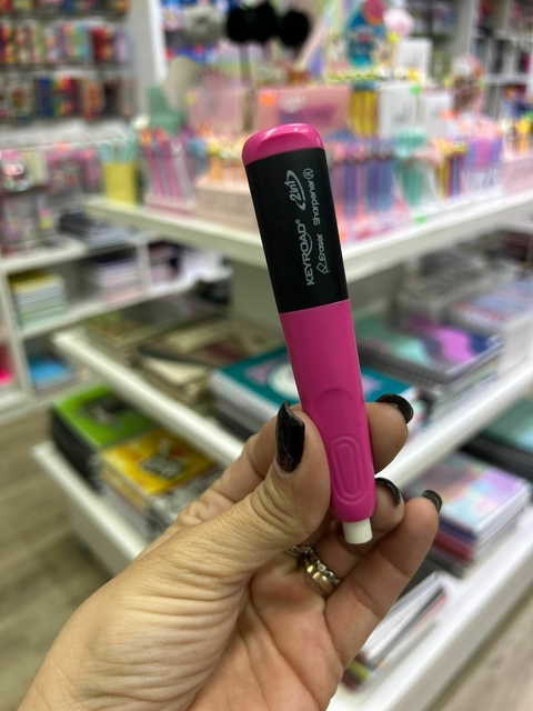 SACAPUNTA + GOMA TIPO LAPIZ KEYROAD RETRACTIL