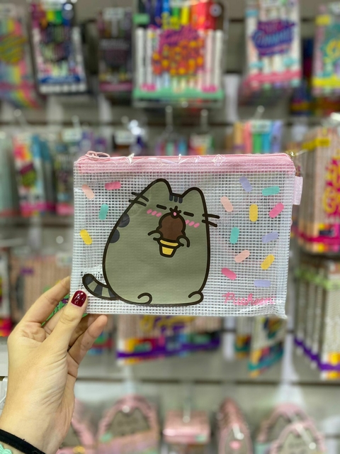 CARTUCHERA CANOPLA MOOVING SOBRE PVC PUSHEEN GATITO