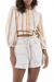 Blusa Cecília Listrado Areia - Carlotta 